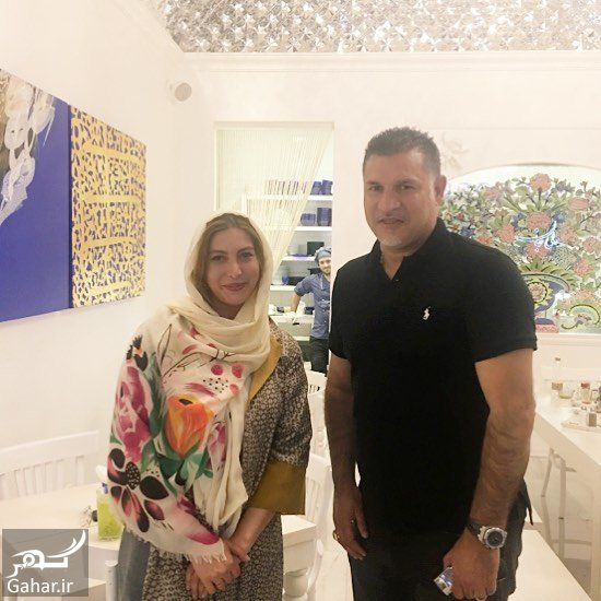 061680 Gahar ir عکس علی دایی در رستوران خانم بازیگر