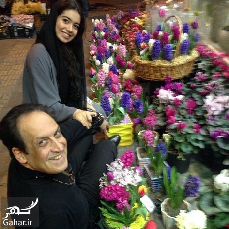 عکس مجری معروف بهمن هاشمی و دخترش
