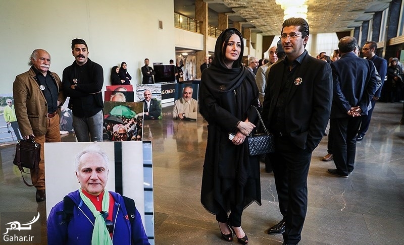 عکسهای بازیگران در مراسم چهلم علی معلم