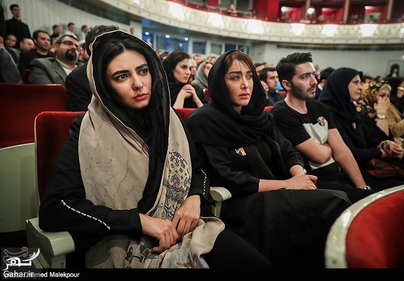 عکسهای بازیگران در مراسم چهلم علی معلم