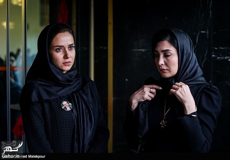 عکسهای بازیگران در مراسم چهلم علی معلم