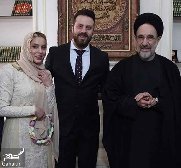 عکس شیما محمدی و همسرش در کنار سید محمد خاتمی