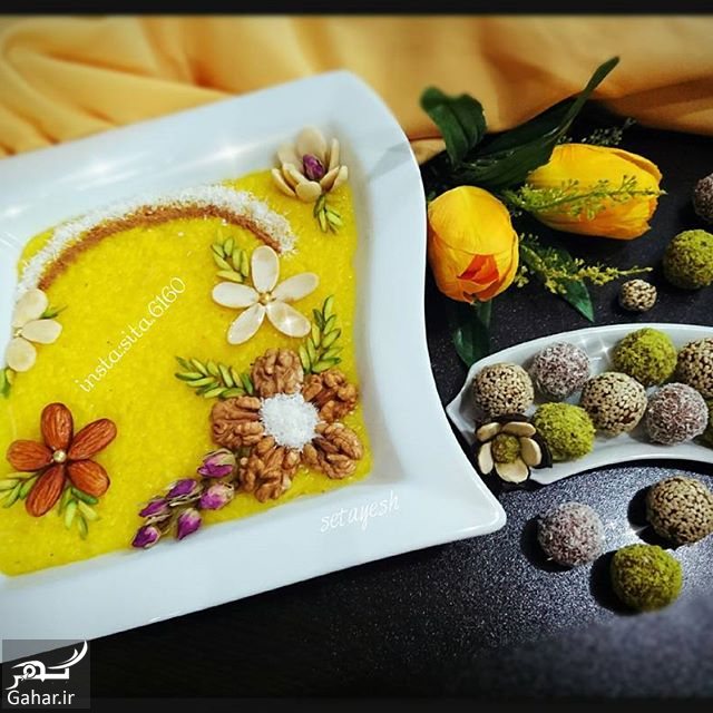 تزیین شله زرد نذری و سفره افطار فوق العاده زیبا