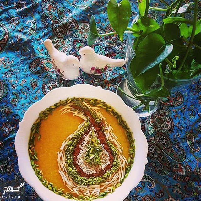 تزیین شله زرد نذری و سفره افطار فوق العاده زیبا