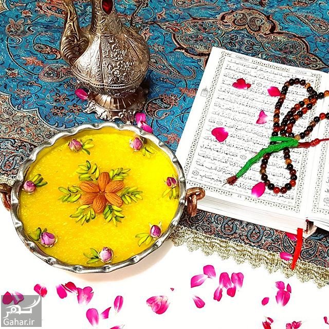 تزیین شله زرد نذری و سفره افطار فوق العاده زیبا