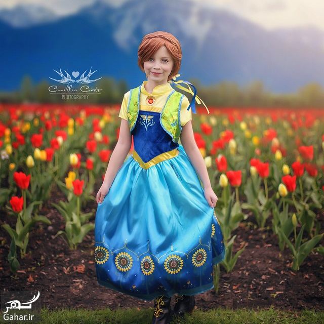 عکاسی مادر از فرزندش با ژست و آرایش شخصیت های کارتونی دیزنی / تصاویر, جدید 1400 -❤️ گهر