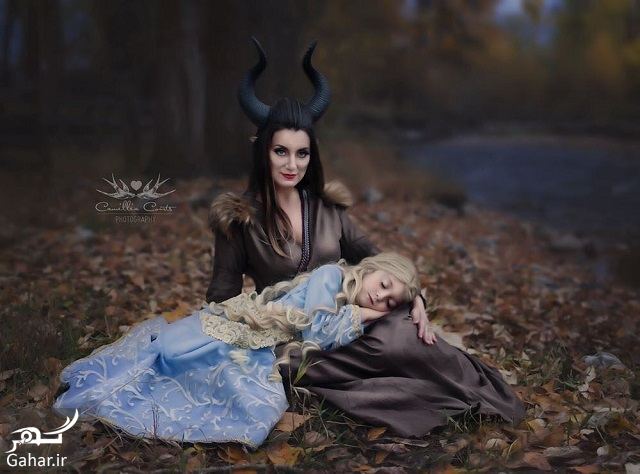 عکاسی مادر از فرزندش با ژست و آرایش شخصیت های کارتونی دیزنی / تصاویر, جدید 1400 -❤️ گهر