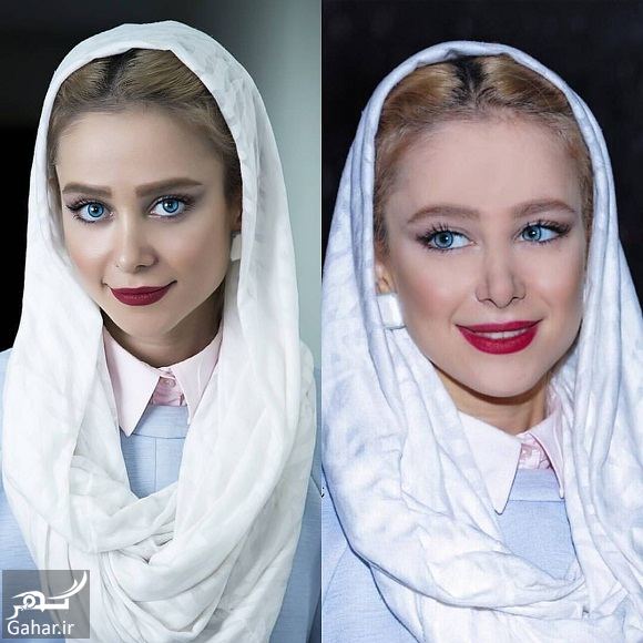 میکاپ متفاوت الناز حبیبی با چشمهای رنگی