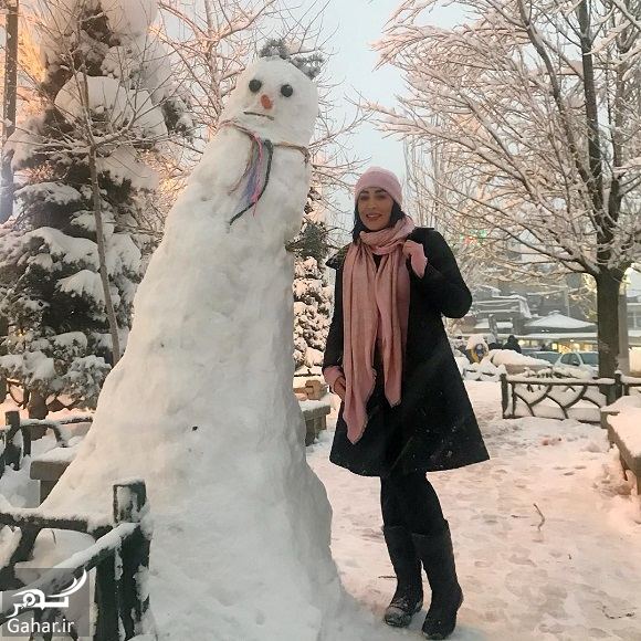 عکسهای بازیگران و هنرمندان در روز برفی تهران