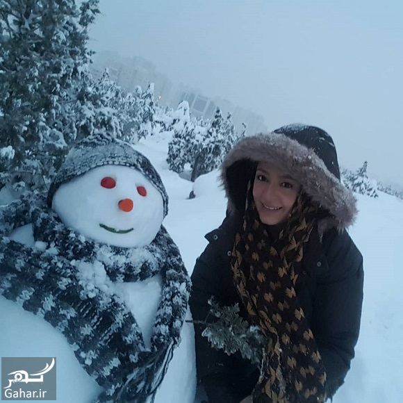 عکسهای بازیگران و هنرمندان در روز برفی تهران