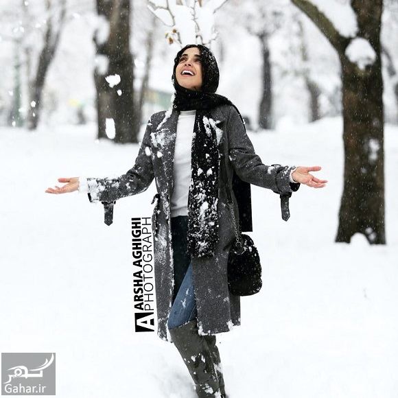 عکسهای بازیگران و هنرمندان در روز برفی تهران