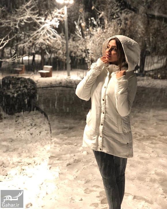 عکسهای بازیگران و هنرمندان در روز برفی تهران