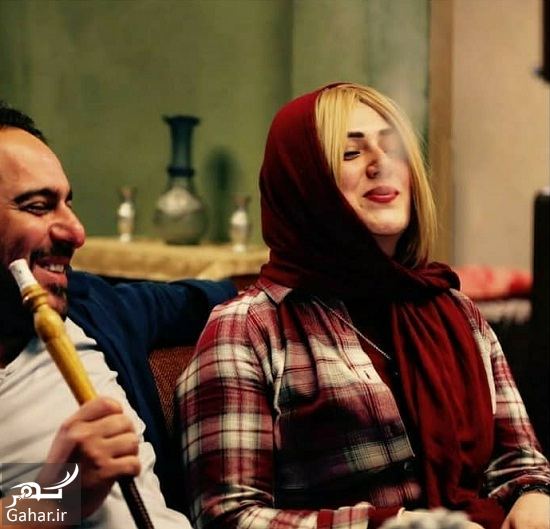 باران کوثری با موهای بلوند مشغول سیگار کشیدن در فیلم جدیدش! / عکس