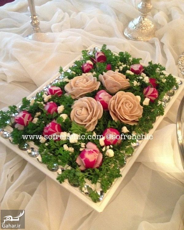 مدلهای تزیین نون و سبزی سفره عقد