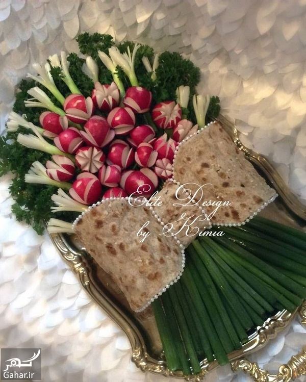 مدلهای تزیین نون و سبزی سفره عقد