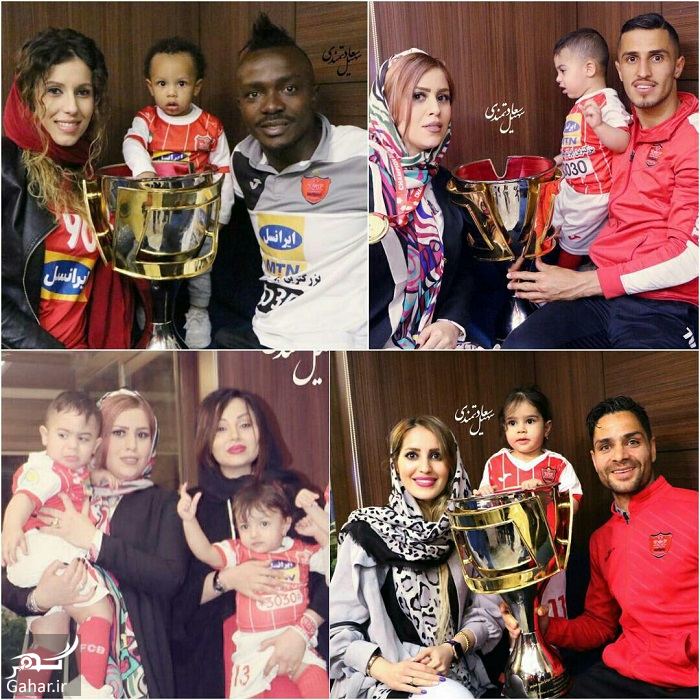 عکس یادگاری همسران بازیکنان پرسپولیس با جام قهرمانی