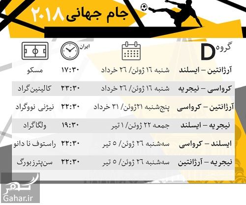 برنامه مسابقات جام جهانی 2018 روسیه همه گروه ها