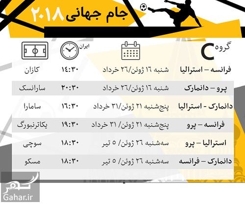 برنامه مسابقات جام جهانی 2018 روسیه همه گروه ها