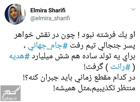 کنایه تند المیرا شریفی به بهاره افشاری برای هدیه شهرداری / عکس