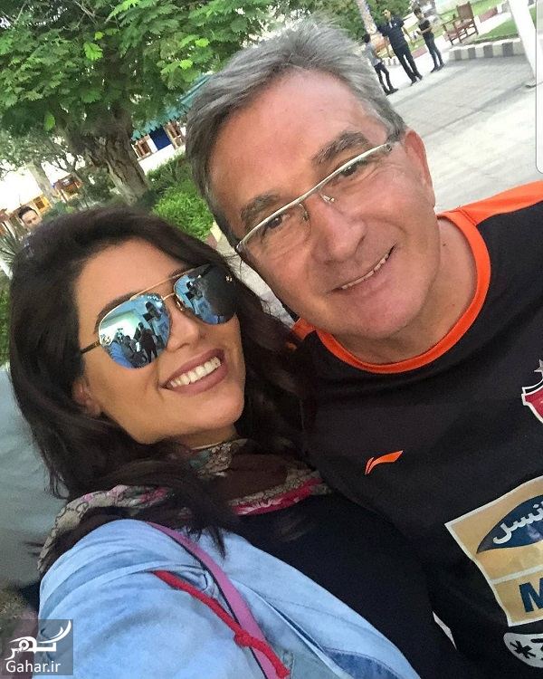 عکس سلفی خواننده زن با برانکو سرمربی پرسپولیس