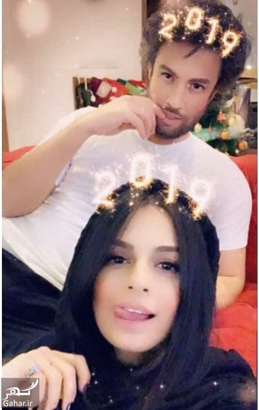 عکس بنیامین بهادری و همسرش شایلی به مناسبت کریسمس