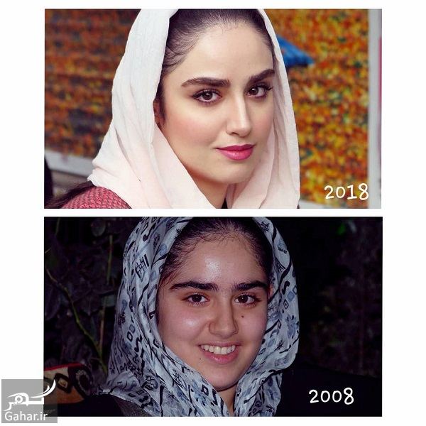 عکسهای بازیگران در چالش 10 سال پیش