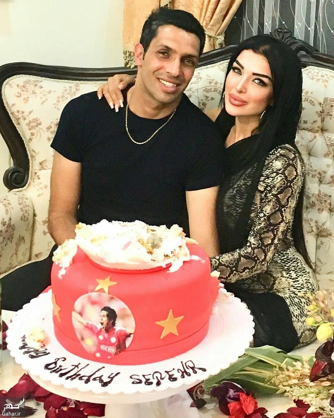 عکسهای جشن تولد سپهر حیدری همراه همسر و پسرش, جدید 1400 -❤️ گهر