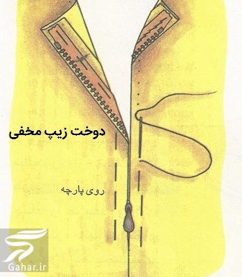 آموزش دوخت زیپ مخفی