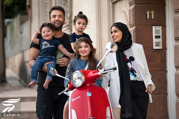 عکس دیدنی بنیامین به همراه همسر و سه فرزندانش