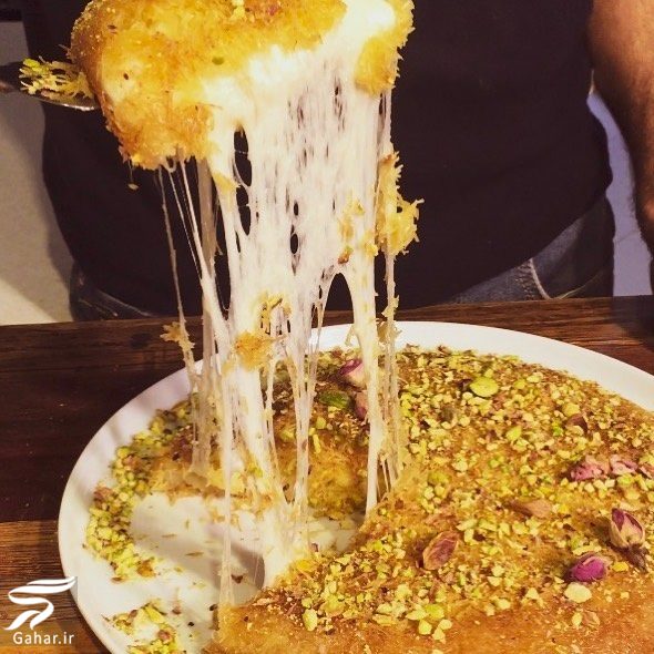طرز تهیه دسر ترکیه ای کونفه کادایف (دسر کنافه) + آموزش تصویری
