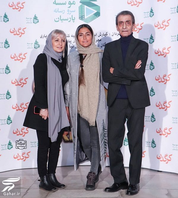 هدی زین العابدین در کنار پدر و خواهرش در اکران کرگدن / 5 عکس