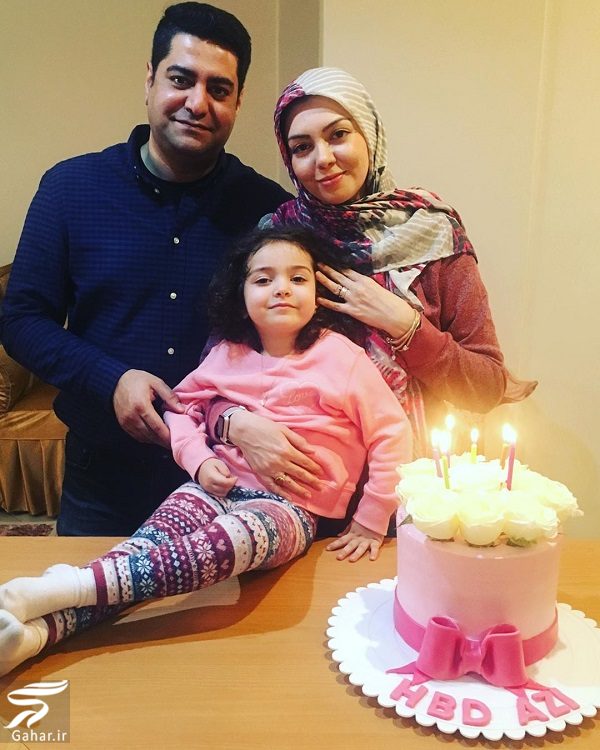تولد 34 سالگی آزاده نامداری در کنار همسر و دخترش
