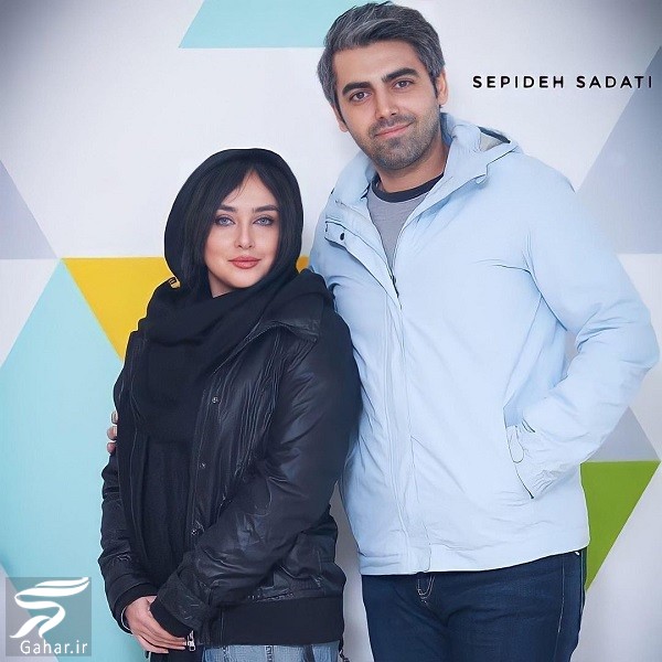 بازیگر نقش جواد در سریال بچه مهندس به همراه همسرش