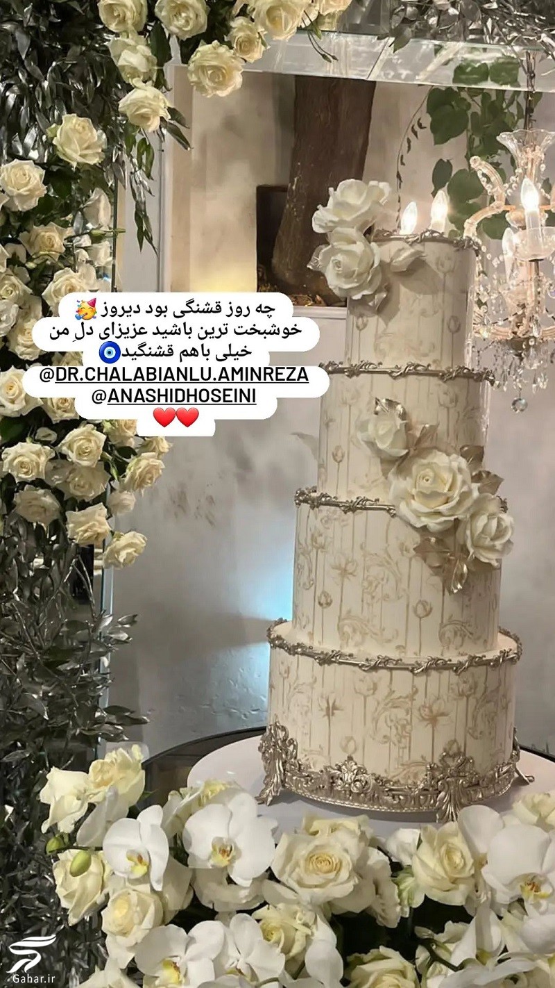 عکسهای عروسی آناشید حسینی با دکتر چلبیانلو