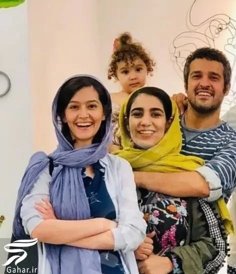 عکس مجتبی پیرزاده بازیگر نقش منصور پوست شیر و همسر و فرزندش
