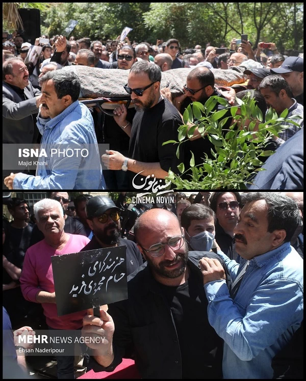 عکسهای مراسم تشییع حسام محمودی با حضور بازیگران