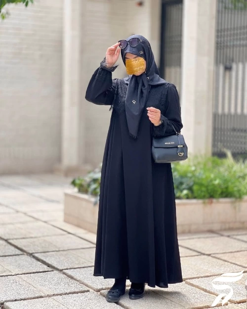 مدل مانتو عبایی مجلسی مشکی، خلیجی، جلوباز و جلو بسته جدید (50 مدل)