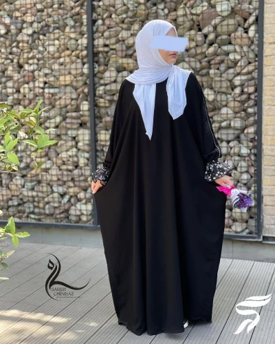 مدل مانتو عبایی مجلسی مشکی، خلیجی، جلوباز و جلو بسته جدید (50 مدل)