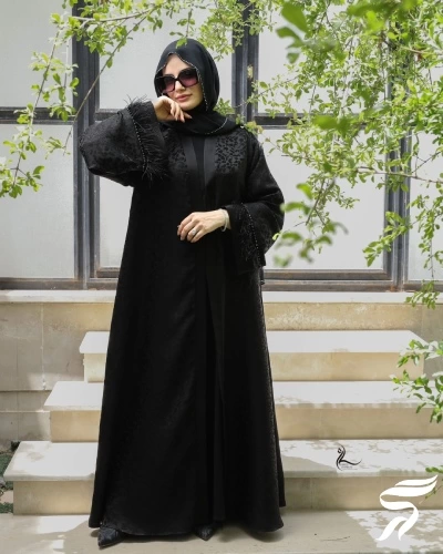مدل مانتو عبایی مجلسی مشکی، خلیجی، جلوباز و جلو بسته جدید (50 مدل)
