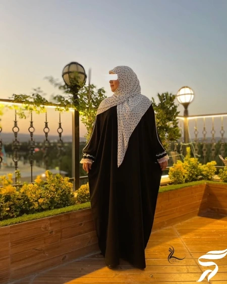 مدل مانتو عبایی مجلسی مشکی، خلیجی، جلوباز و جلو بسته جدید (50 مدل)