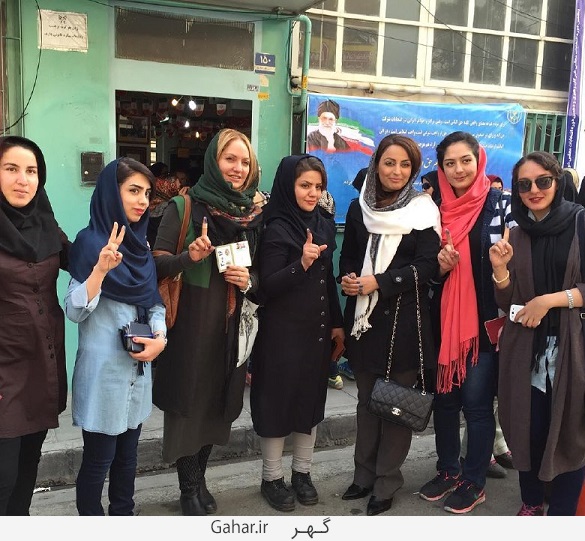 عکس مهناز افشار در صف رای انتخابات مجلس و خبرگان