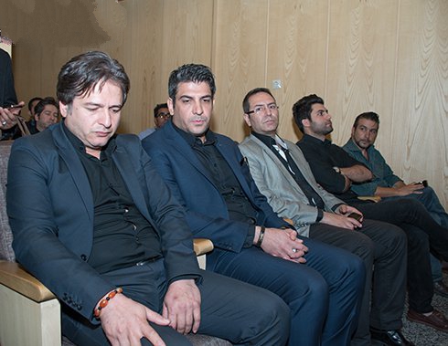 عکس های محمد پسر حبیب و هنرمندان در مراسم هفتم حبیب