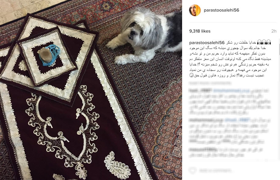 واکنش تند کاربران به عکسی که پرستو صالحی منتشر کرد