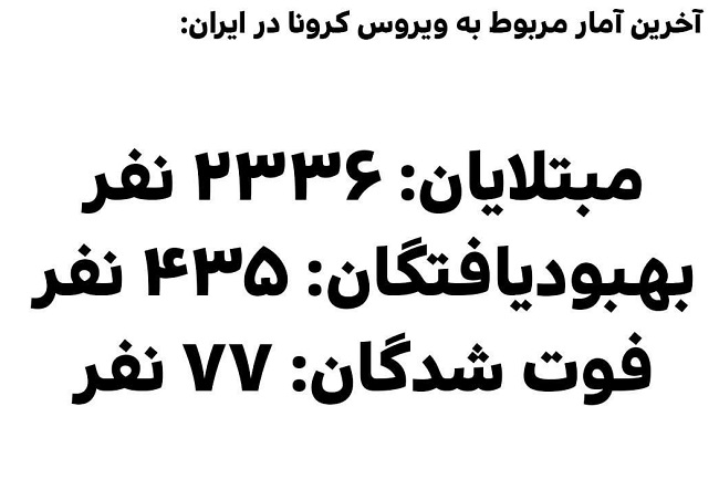 آمار فجیع مبتلایان به کرونا در ایران